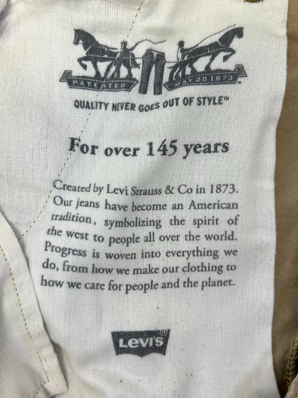 Levi's Cargo Shorts Mens 38 Tan Khaki Cotton Ripstop Utility Pockets Outdoor